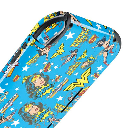 DC Comics Wonder Woman Action pose pattern Nintendo Switch Lite Skin
